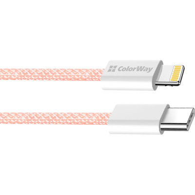 Дата кабель USB-C to Lightning 1.0m 27W pink ColorWay (CW-CBPDCL061-P) Винница - изображение 9
