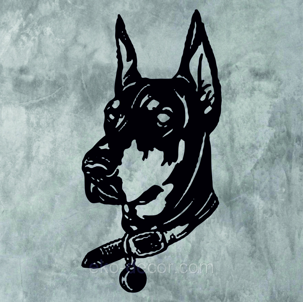 Декоративное настенное Панно «Доберман», Декор на стену 70*34 см, Черный Киев - изображение 9