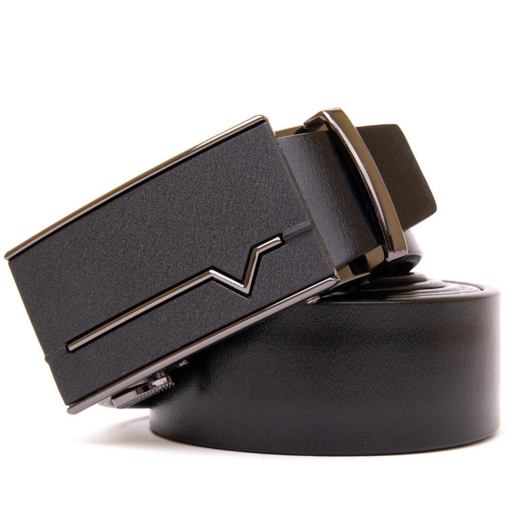 Ремень автомат мужской Vintage 20384 Черный Киев - изображение 3