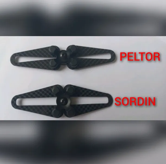 Кріплення чебурашка для навушників Peltor та Sordin на шолом (Чорний) Вінниця