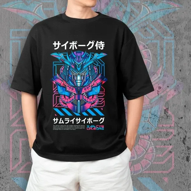 Футболка чоловіча з  принтом Samurai Cyborg Розмір 48 Anime0060 Дніпро - фото 3