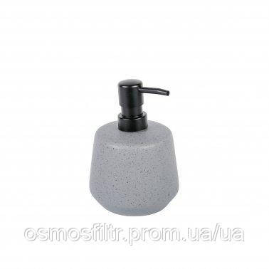 Дозатор для рідкого мила Лінц сірий доломіт O 9,5 см, Н 15 см 470 мл Київ - фото 1