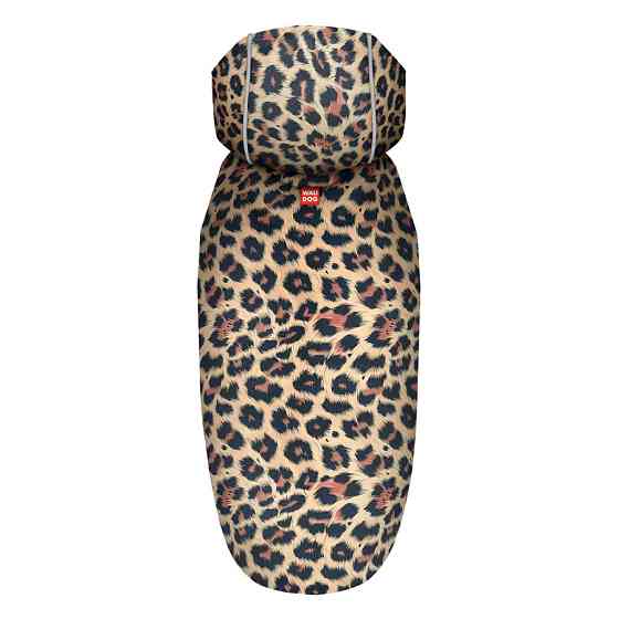 Дощовик-накидка з капюшоном для собак WAUDOG Clothes, малюнок "Леопард", S, А 32-35 см, B 41-52 см, С 26-33 см Київ