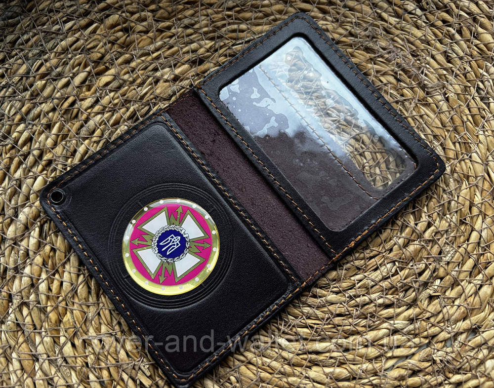 Шкіряна обкладинка ДССЗЗІ держспецзв'язок з пластиковим шевроном Київ - фото 8