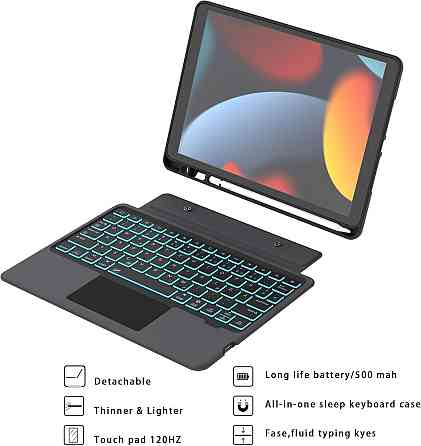 Защитный чехол ROOFEI с Bluetooth клавиатурой для iPad 10.2 (2019/20/21)/pro10.5(2017)/Air 3 10.5 Днепр