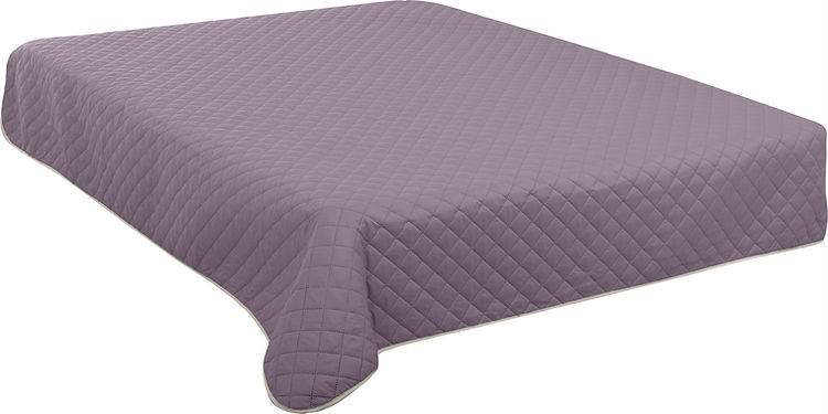 Покрывало двустороннее Decorator Microfiber ромб 180х215 см сиреневый с бежевым (85-014) Киев - изображение 3