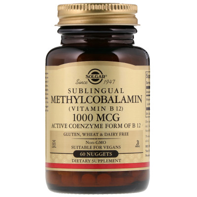 Вітамін Solgar Вітамін В12 (Метілкобаламін), Sublingual Vitamin B12 1000 мк (SOL-01951) Вінниця - фото 1