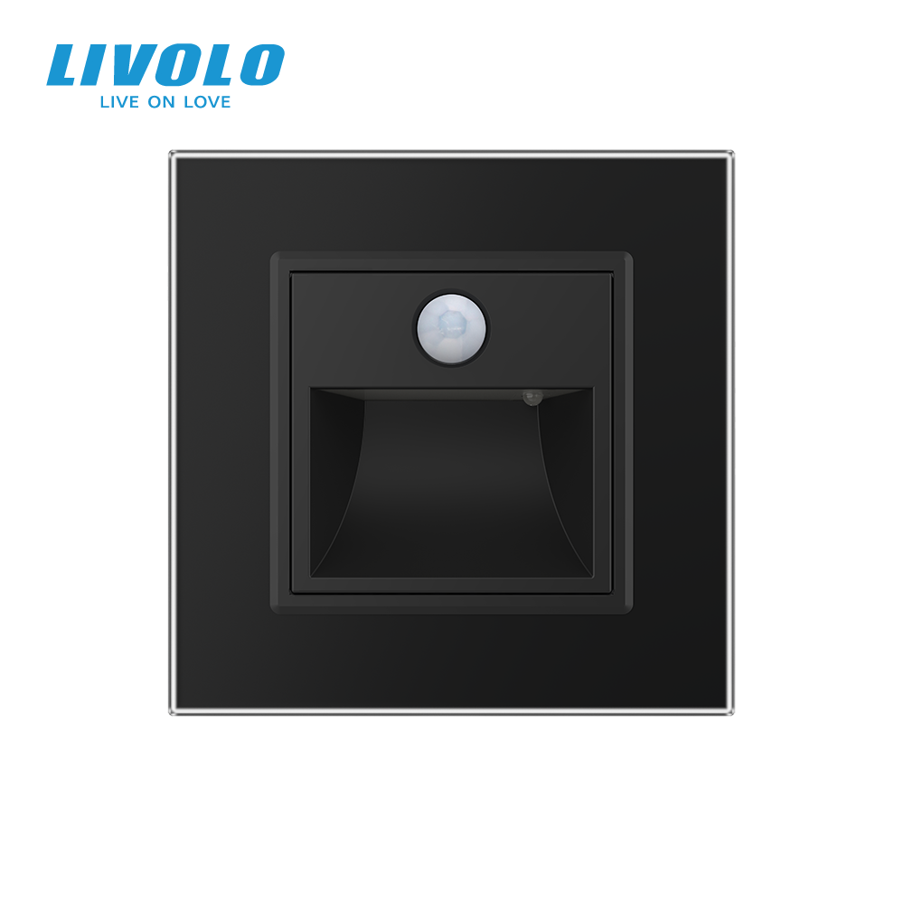 Cвітильник автоматичний для сходів підлоги датчик руху темряви, чорний матовий, 2700K, 220В, 0.35Вт, огляд 120°, затримка 40с, дальність 4м LIVOLO Коломия - фото 10