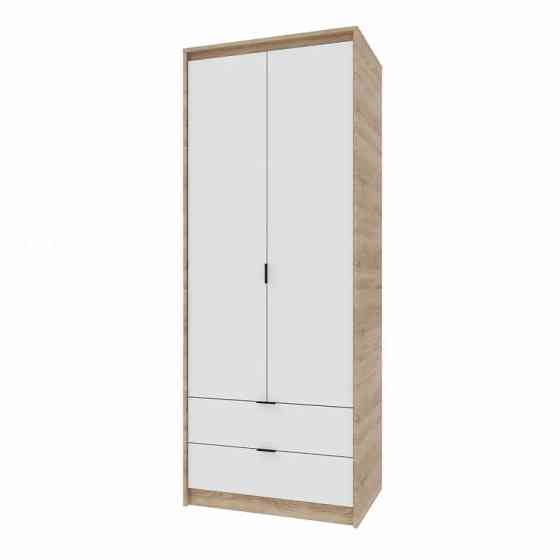 Шкаф для одежды с выдвижными ящиками Эверест Сити-800 80,2х50х204,6 см Дуб сонома/Белый (DTM-071143) Днепр