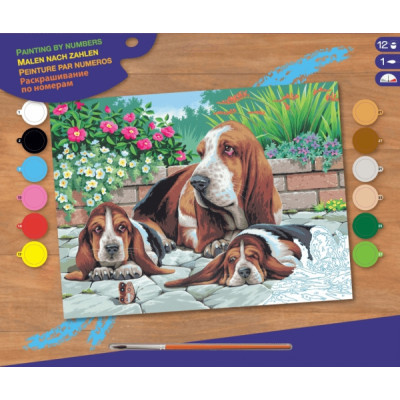 Набір для творчості Sequin Art PAINTING BY NUMBERS SENIOR Basset Hounds (SA0044) Вінниця - фото 1