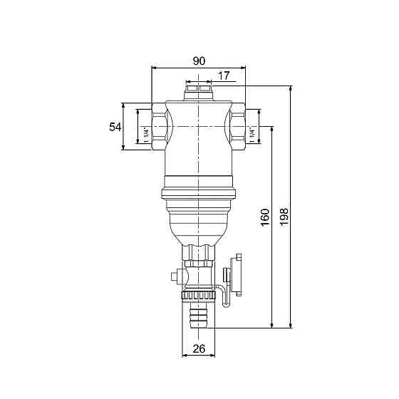 Фільтр самопромивний із магнітом Icma для закритої системи 1 1/4" No746 Київ