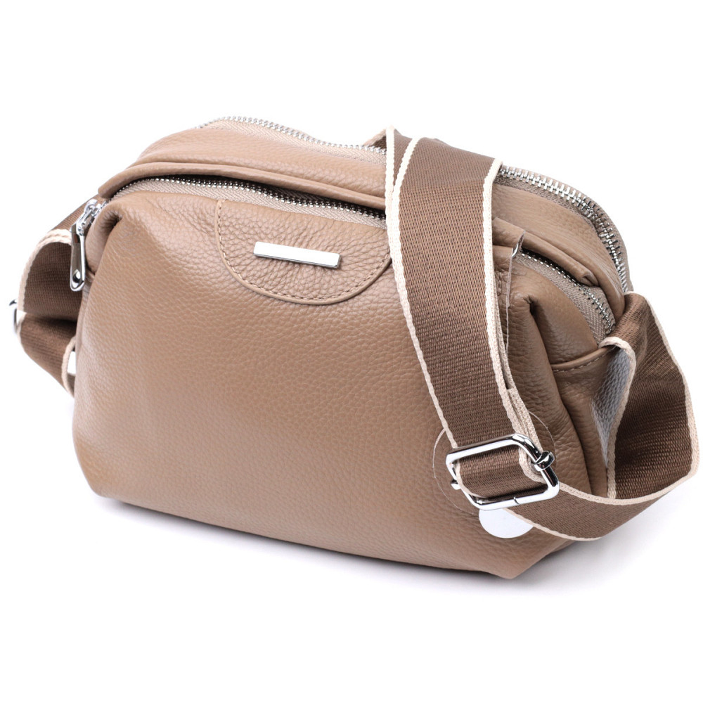 Сумка на каждый день с двумя отделениями из натуральной кожи Vintage 22594 Бежевый Киев - изображение 1