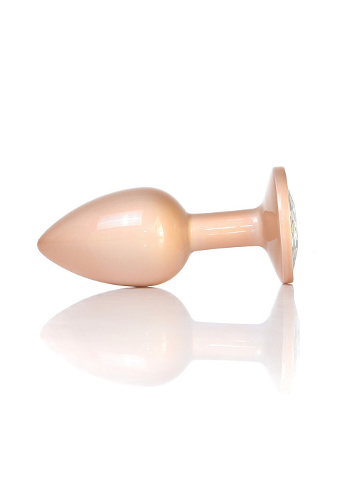 Анальная металлическая пробка Plug-Jewellery Pearl Gold PLUG- Clear S Sex Aura Киев - изображение 6