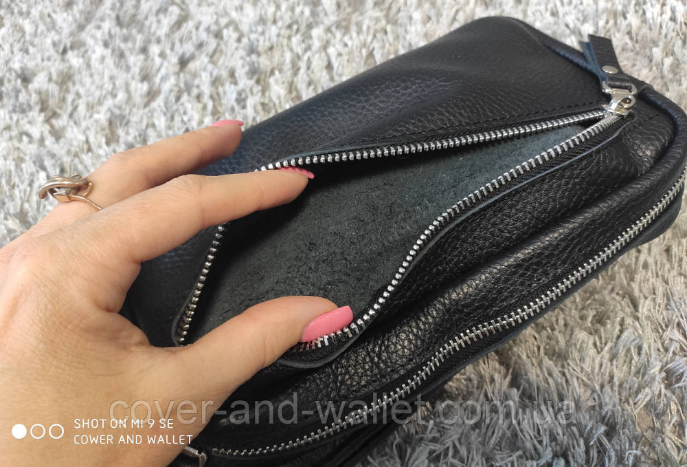 Чоловіча шкіряна барсетка клатч на блискавці PS Leather Київ - фото 4