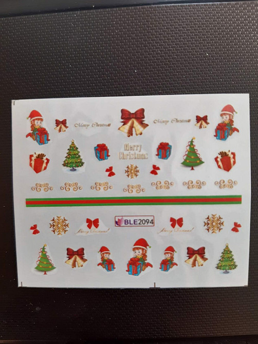 Новогодние наклейки на ногти Киев - изображение 1