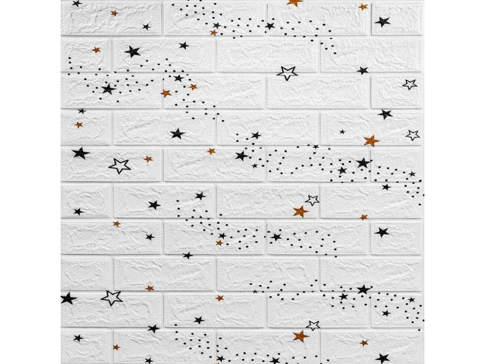 Панель стенная 3D 770 * 700 * 5мм 021 Звезды (кирпич) (SD) SW-00000086 ТМ STICKER WALL Киев - изображение 1