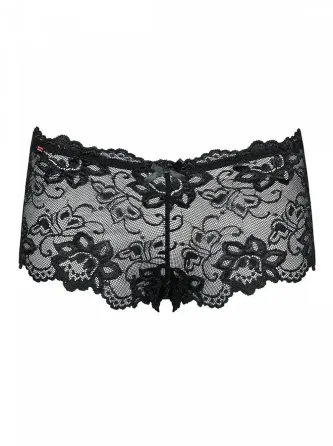 (SALE) Мереживні трусики-шортики Obsessive Idillia shorties black L/XL Львів