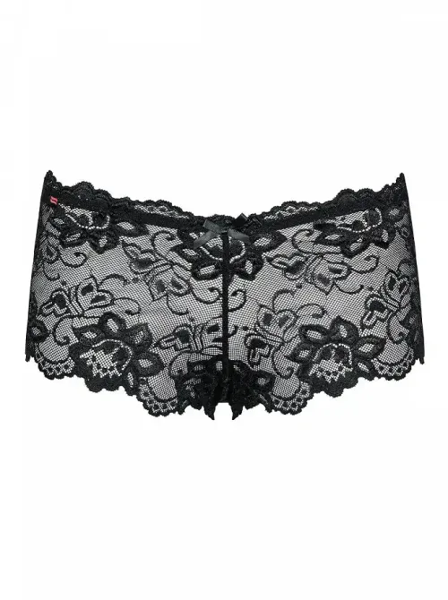 (SALE) Мереживні трусики-шортики Obsessive Idillia shorties black L/XL Львів - фото 4