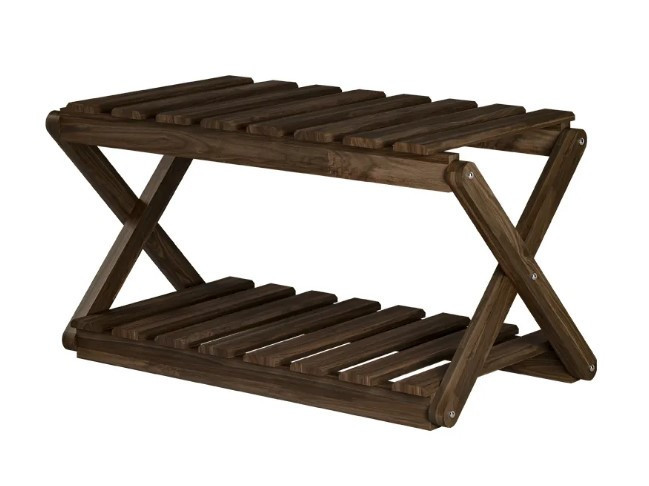 Етажерка для лазні, сауни "Бардере 2х60" капучино Миколаїв - фото 1