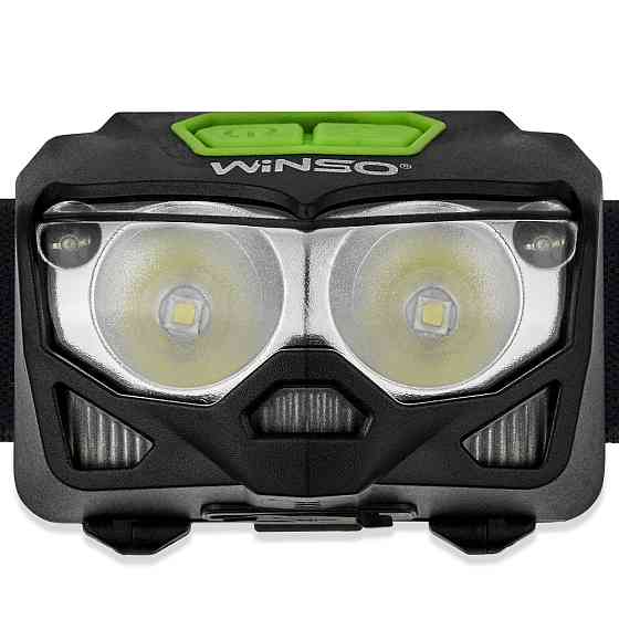 Фонарь налобный Winso Pro 500Lm, 2x5W CREE XTG, 1200mAh/3xAAA, с сенсором белый/красный Львов