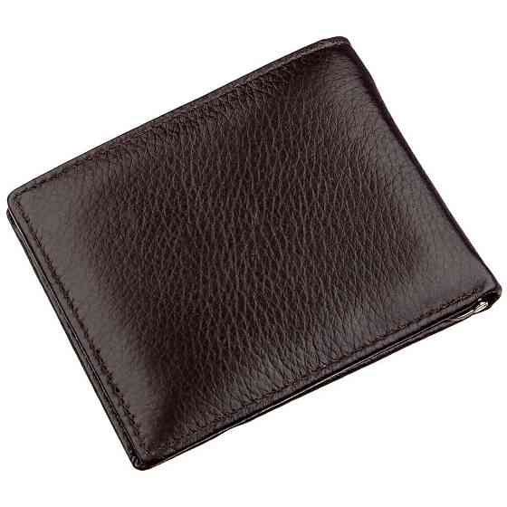 Мужское портмоне с зажимом для купюр Коричневый (Boston) Киев