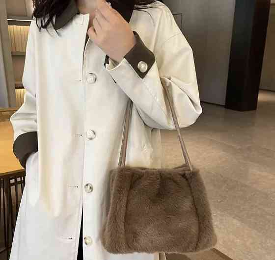 Сумка зі штучного хутра Коричнева Сміла