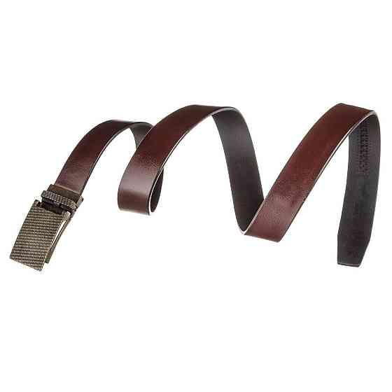 Оригинальный мужской ремень с автоматической латунной пряжкой Vintage 20214 Коричневый Киев