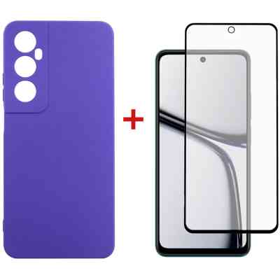 Чохол до мобільного телефона Dengos Realme C65 + Glass Purple (DG-KM-95) Вінниця
