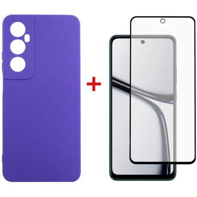Чохол до мобільного телефона Dengos Realme C65 + Glass Purple (DG-KM-95) Вінниця - фото 1