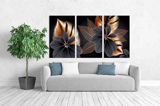 Модульная картина в гостиную / спальню   Квіти   ART-229_3A 100х180 см Киев