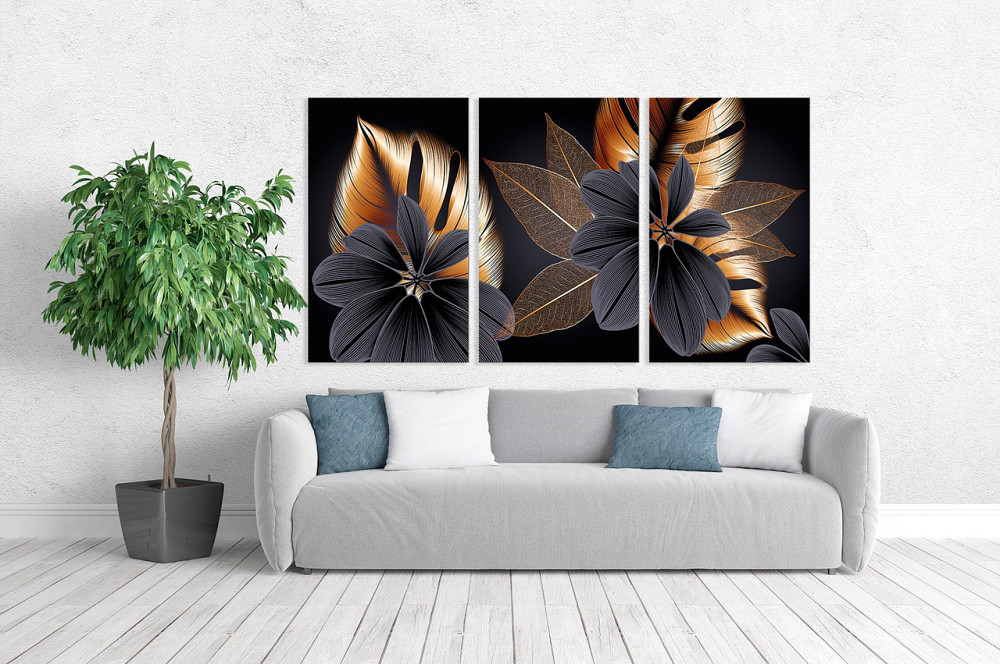 Модульная картина в гостиную / спальню   Квіти   ART-229_3A 100х180 см Киев - изображение 2