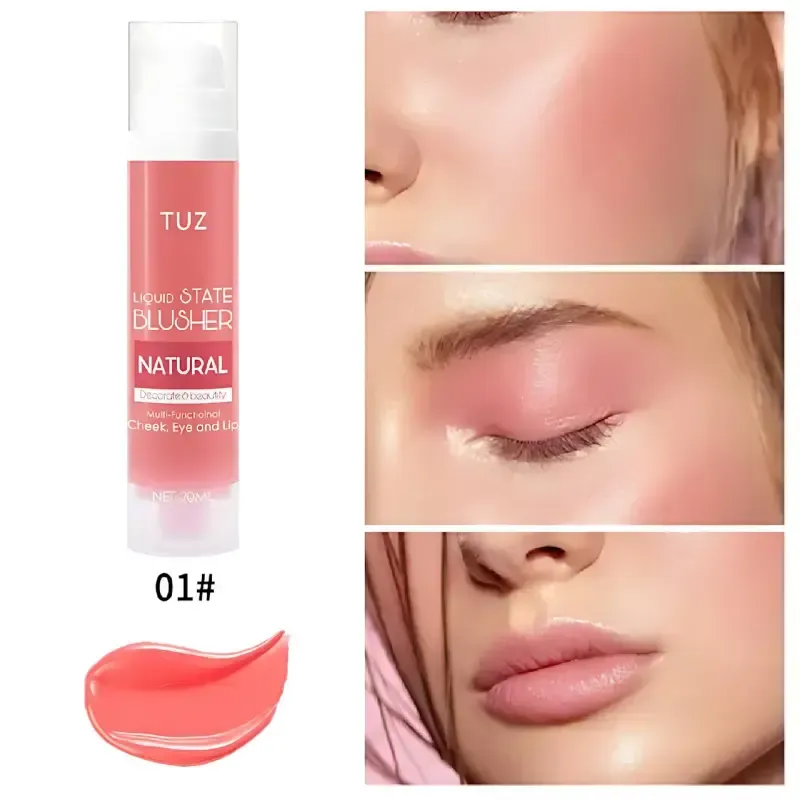 Кремовый мультитаскер TUZ 3 в 1, мультифункциональный блашер-крем: румяна, помада, тени Коломыя - изображение 1