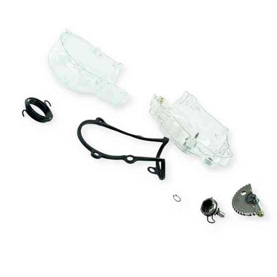 Кришка Хонда DIO ліва (прозора тюнінг) + храповик, сектор варіатора Мукачево