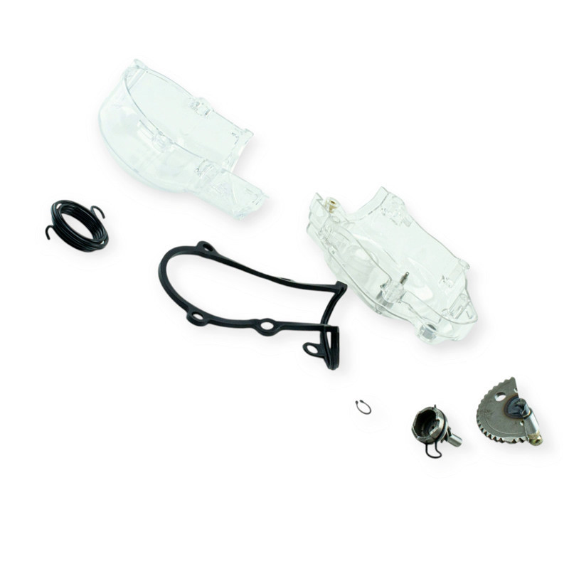 Кришка Хонда DIO ліва (прозора тюнінг) + храповик, сектор варіатора Мукачево - фото 1