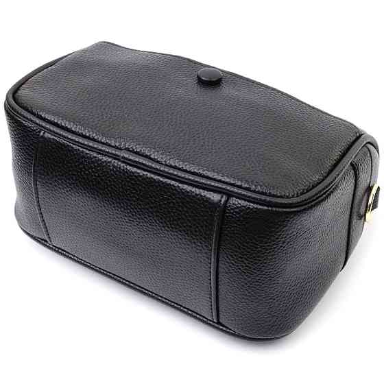 Сумка крос-боді для жінок з натуральної шкіри на кожен день Vintage 22590 Чорна Київ