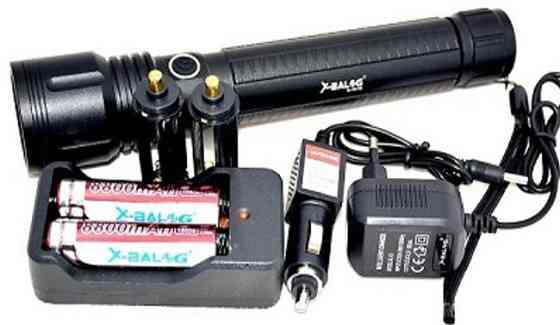 Ліхтар ручний X-Balog BL-P58-P50 zoom + ЗУ220/12В + 2х18650 + 5 режимів Вінниця
