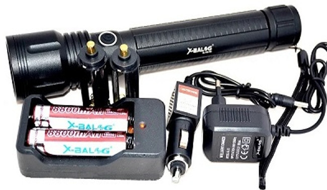 Ліхтар ручний X-Balog BL-P58-P50 zoom + ЗУ220/12В + 2х18650 + 5 режимів Вінниця - фото 1