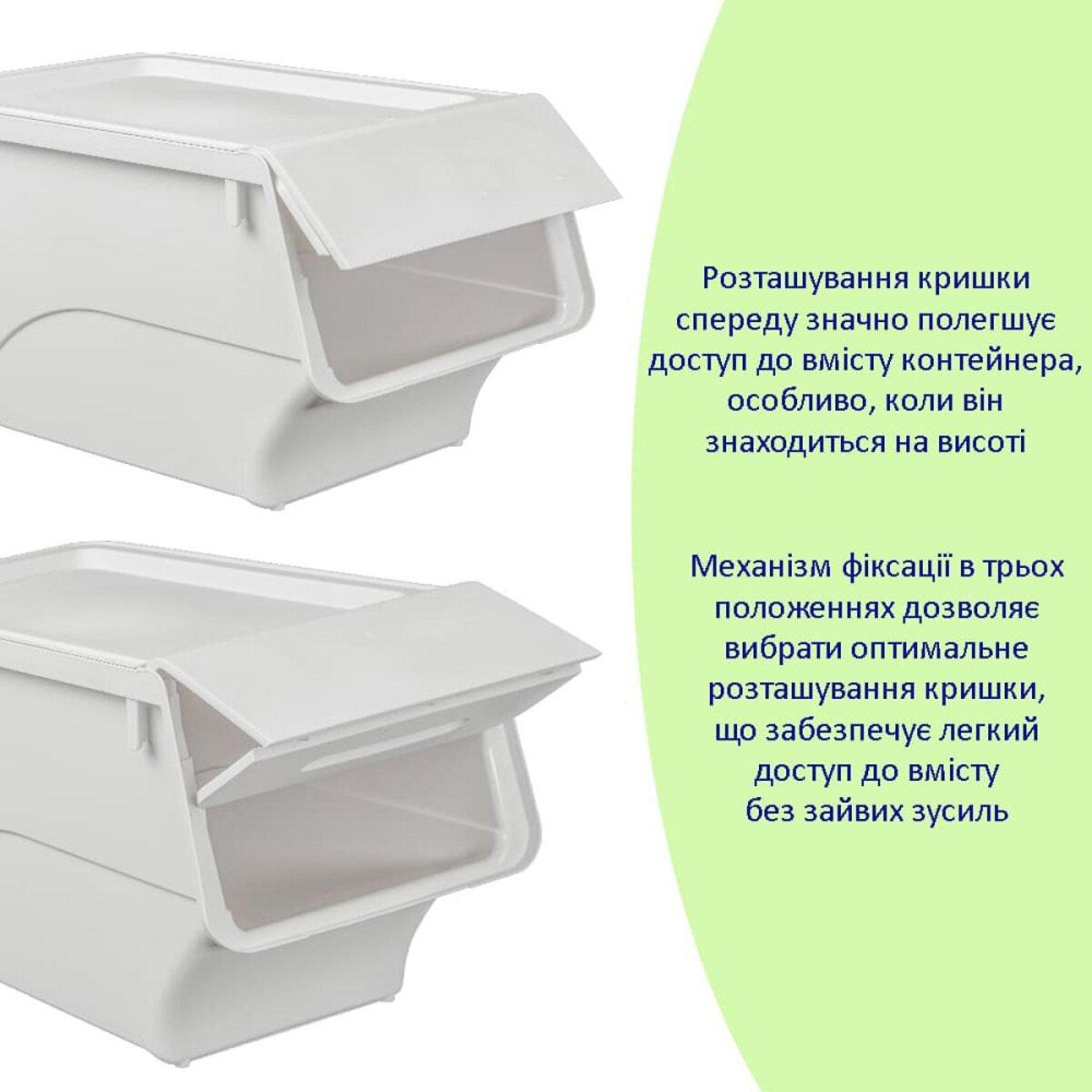 Контейнер для зберігання 45.5х38х31см Білий SW-00002420 Київ - фото 6