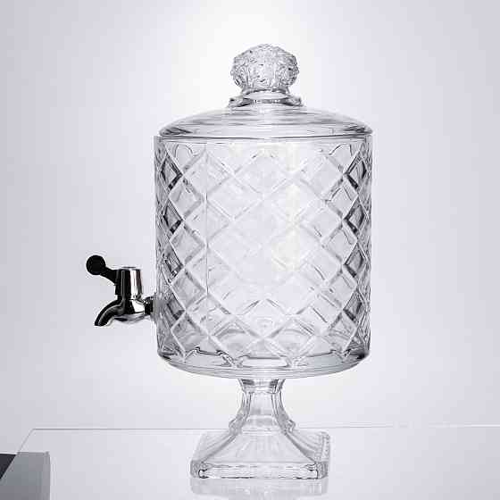 Лимонадниця скляна з краном на підставці 4.5 л Київ