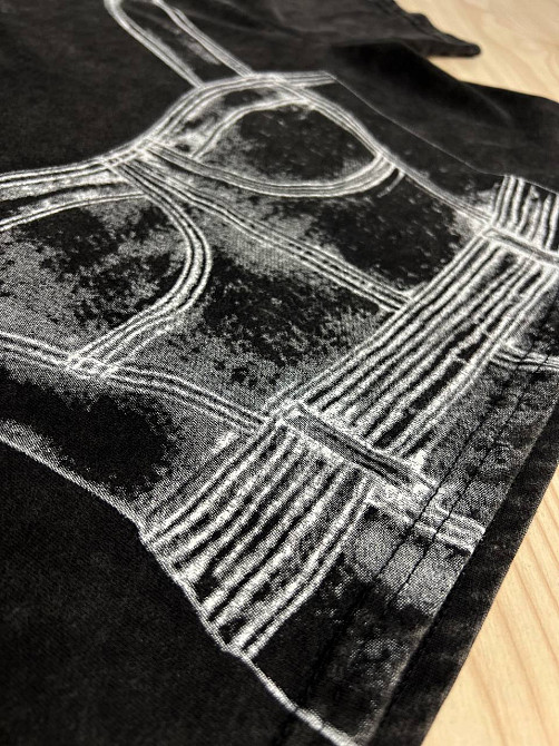 Футболка жіноча A-N 2732 варена коротка широка малюнок корсет бра, чорний, one size Київ - фото 9