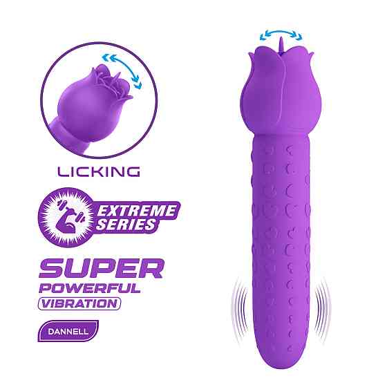 Вибратор PRETTY LOVE All Rounder Dual-Action, силикон, фиолетовый, двойная стимуляция Sex Aura Киев