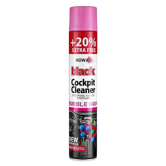 Поліроль для панелі приладів Nowax Cockpit Cleaner Spray Бабл Гам, 750мл Львів