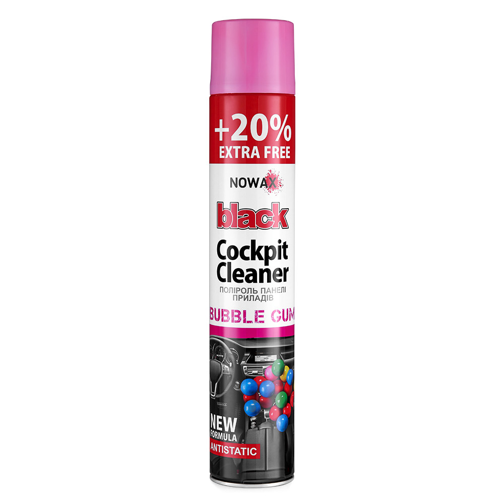 Поліроль для панелі приладів Nowax Cockpit Cleaner Spray Бабл Гам, 750мл Львів - фото 1
