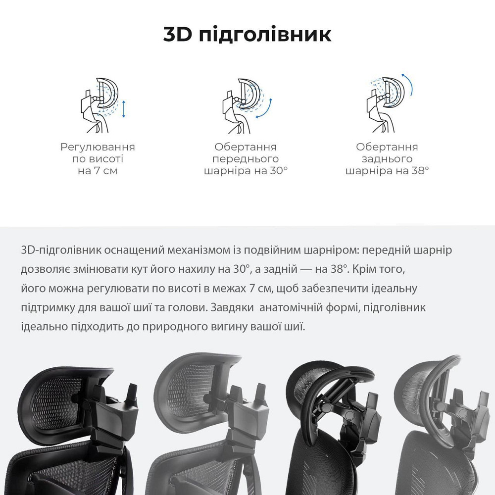 Крісло для геймерів Anda Seat X-Air Mega Size XL Mesh Gray Twilight (AD-WY-01-GGSP) ( Сірий ) Харків - фото 11