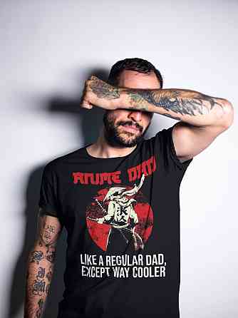 Футболка чоловіча з аніме принтом Аніме Дад Ліке Регулар оверсайз (S/M/L) Чорний AnimeJ0473 Дніпро