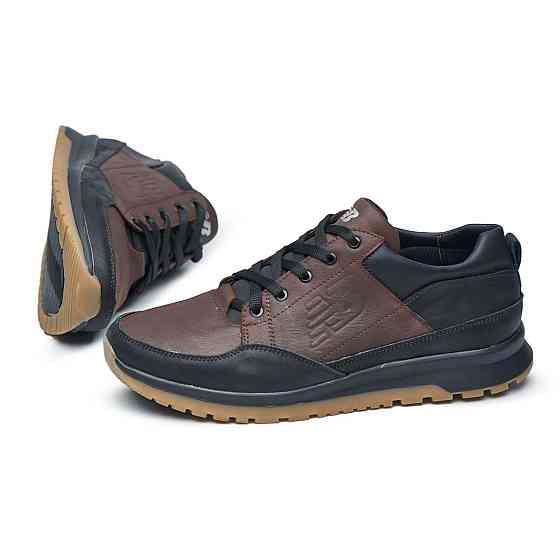 Чоловічі шкіряні кросівкм весна-осінь коричньового коліру 95 ч\кор Харьков