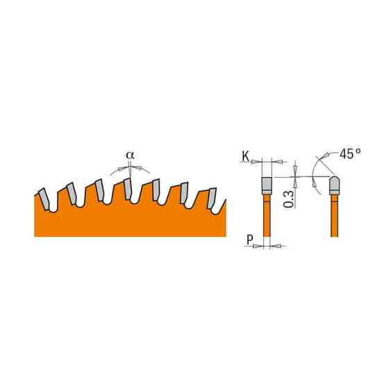 Пиляльний диск для ДСП та ламінату CMT 160x20x56z K2.2/1.6 -3° Neg (281.161.56H) Одесса