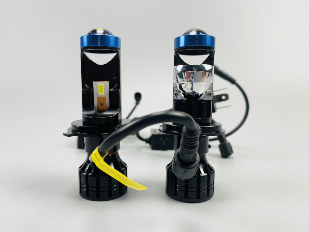 Світлодіодна лампа. (цоколь H4) (к-кт 2 шт) 12V-36V 80W set LED + лінза + чітка світлотінева межа, Мукачево - фото 2