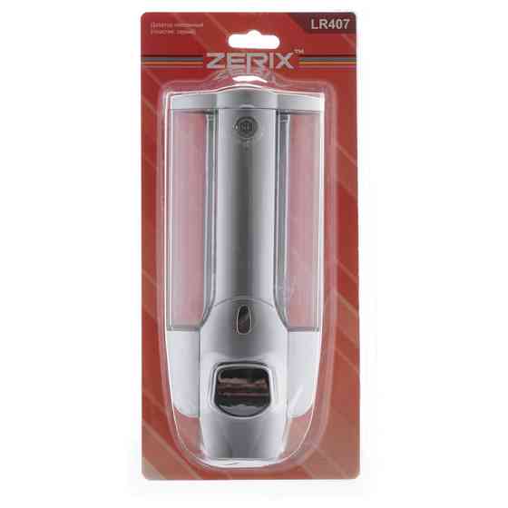 Дозатор для жидкого мыла настенный серый Zerix LR407 (ZX2718) Киев