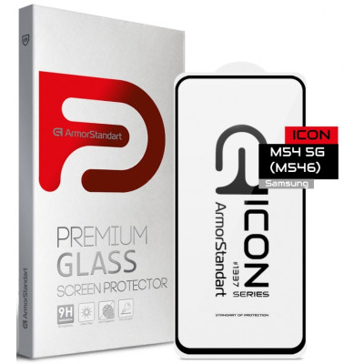 Стекло защитное Armorstandart Icon Samsung M54 5G (M546) Black (ARM67705) Винница - изображение 1